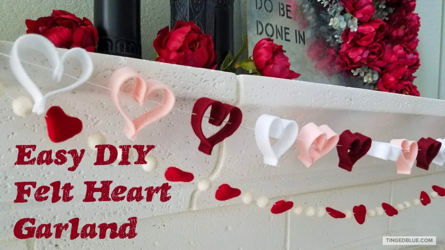 DIY felt heart garland