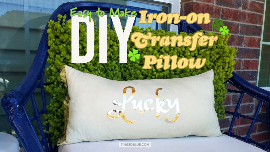 DIY iron on transfer pillow